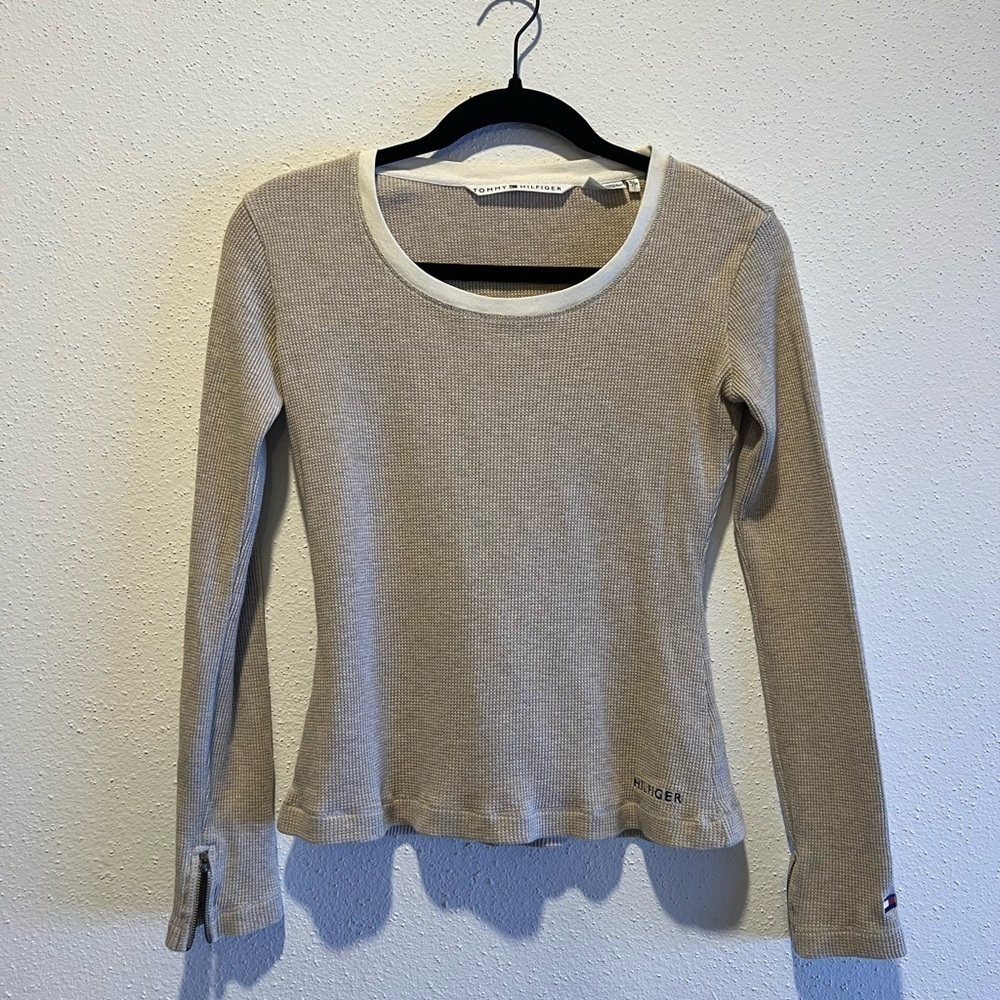 Tommy Hilfiger Tan Long Sleeve Sweater